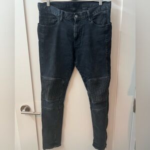 Men's Black biker jeans size 33 waist